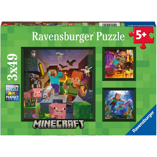 Ravensburger Puzzle 056217 Minecraft Biomes 3x49 db
