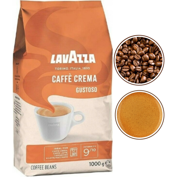 Szemes kávé Lavazza Caffè Crema Gustoso 1 kg