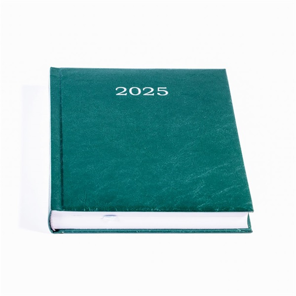 Office Depot A5 2025 Napi beosztású műbőr határidőnapló - Zöld (25E021X-OD6)