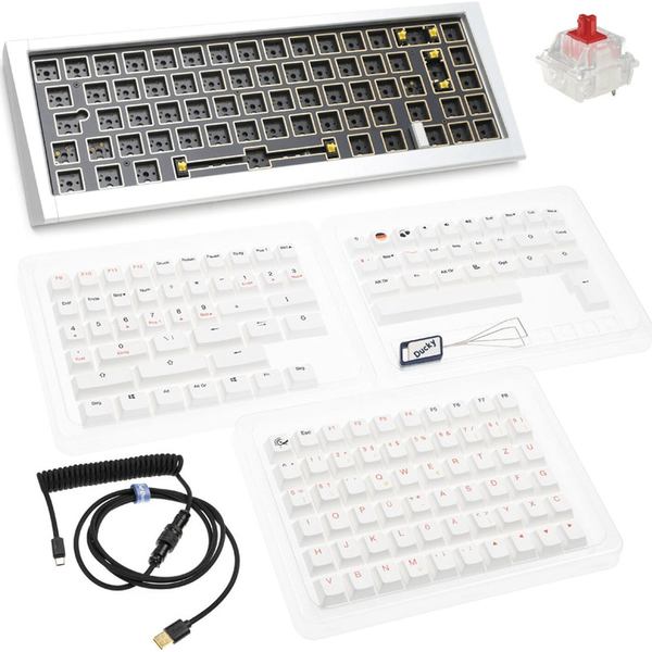 Klawiatura Ducky Ducky Outlaw 65 Gaming-Keyboard, Barebone - Silver (ISO)