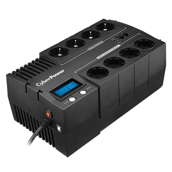 CyberPower BR1200ELCD UPS-enhed Interaktivt indgangsstik 1,2 kVA 720 W 8 AC stikkontakt(er)