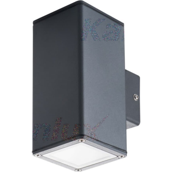 LED Lámpatest Oldalfali 2 Irányú Gu10 Foglalat Antracit Kültéri Ip44 Gori