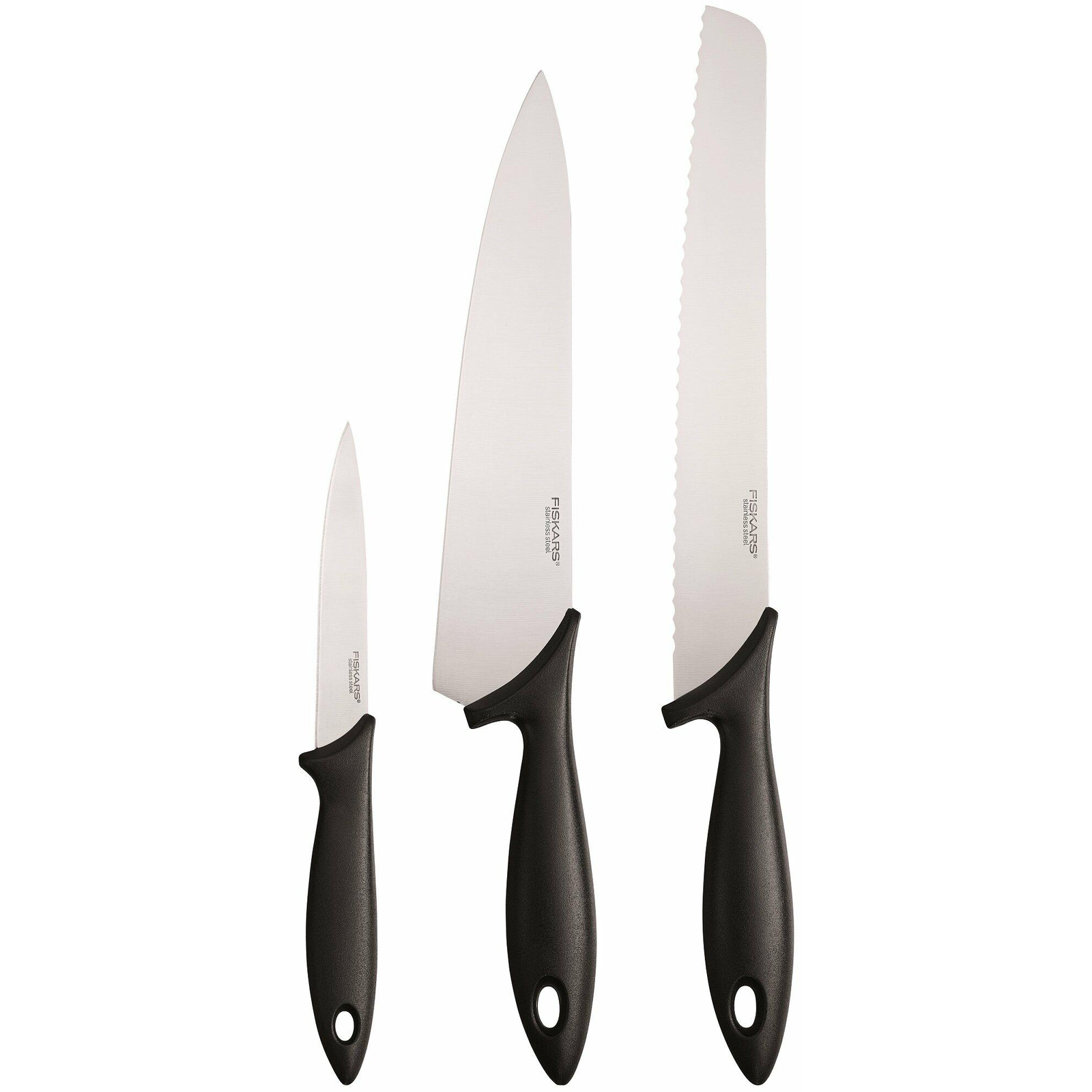 Sada 3 kuchynských nožov Fiskars Essential 1065583 (1065583)