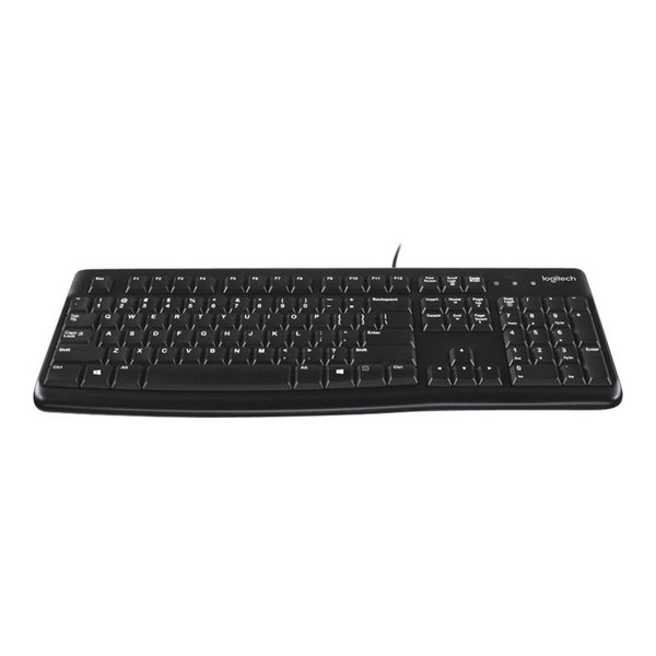 Logitech K120 Corded Keyboard clavier Bureau USB QWERTY US International Noir