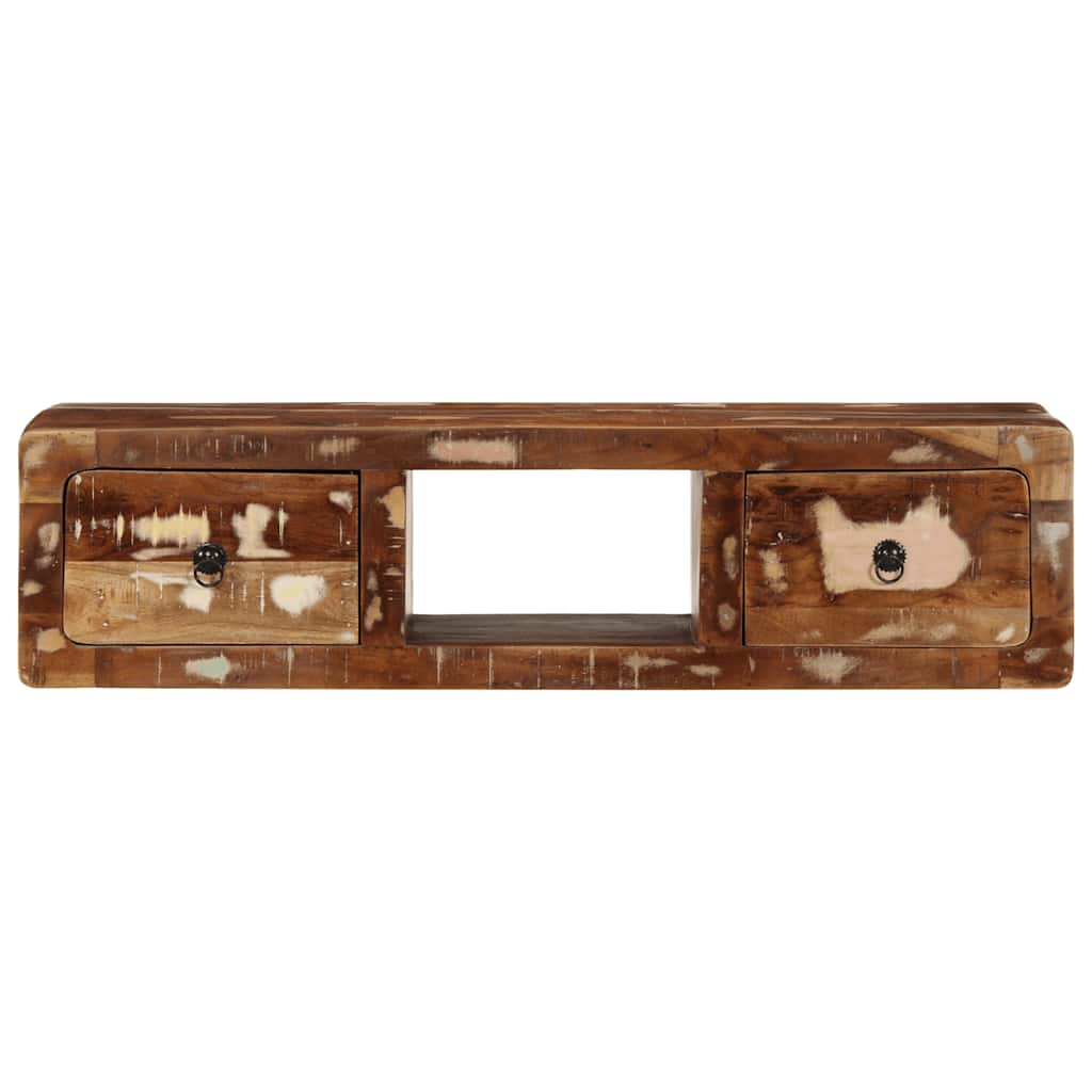 tömör újrahasznosított falra szerelhető TV-szekrény 100x32x25cm (4104526)