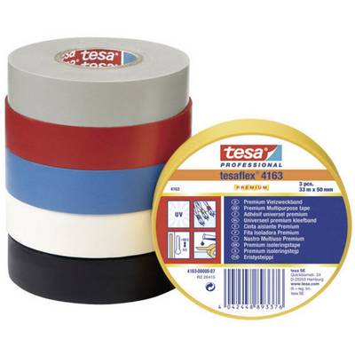 PVC szigetelőszalag 33 m x 25 mm fekete, TESA 4163-06-02