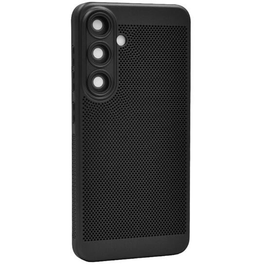 Gigapack Samsung Galaxy S25 (SM-S931) légáteresztő, lyukacsos műanyag tok fekete (GP-164940) (GP-164940)