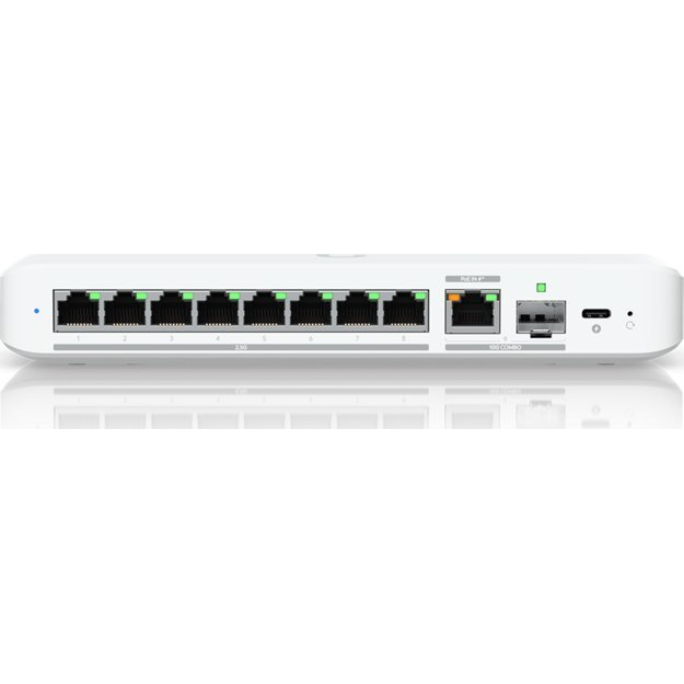 Ubiquiti Flex 2.5G switch, flexible, 8-port 2.5 GbE w/10 GbE RJ45/SFP+ combination uplink port (USW-FLEX-2.5G-8)