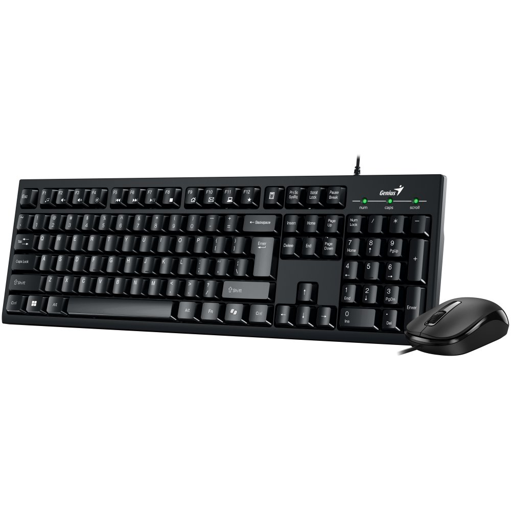 Комплект клавиатура и мишка Genius KM-100SE, чешка и словашка подредба, черен