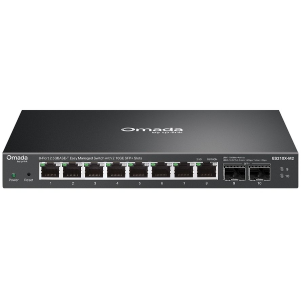 TP-Link ES210X-M2 netværksswitch Administreret 2.5G Ethernet (100/1000/2500) Bord-/vægmontering Sort