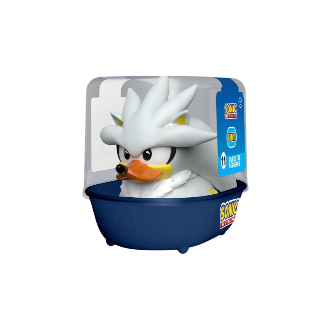 Numskull Tubbz Sonic a sündisznó - Silver the Hedgehog Gumikacsa figura 9cm (NS4891)