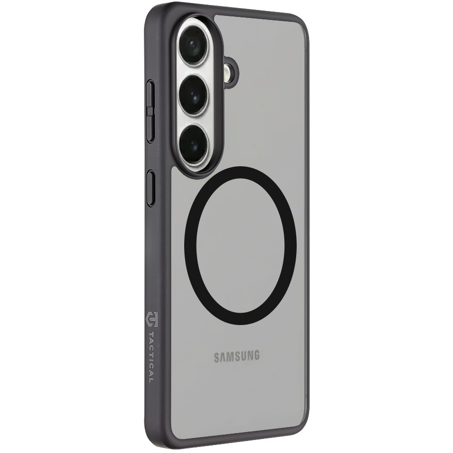 Samsung Galaxy S26 SM-S942, Műanyag hátlap védőtok + szilikon keret, közepesen ütésálló, Magsafe kompatibilis, Tactical MagForce Hyperstealth, áttetsző/szürke (8596311301087)