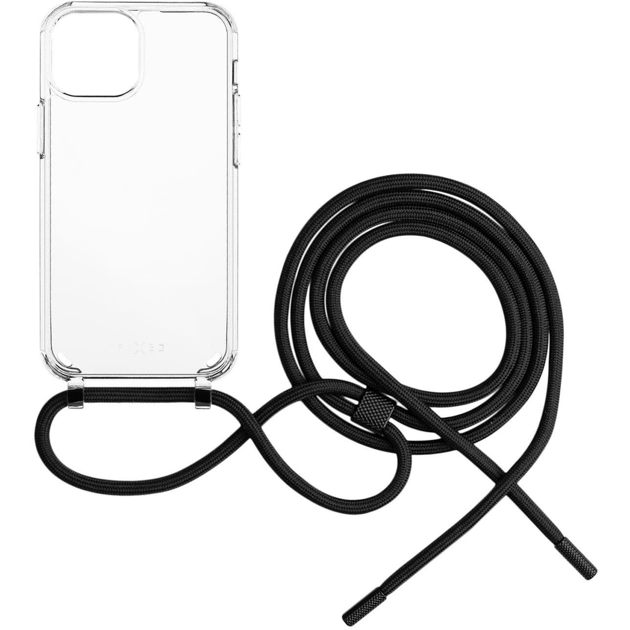 FIXED Pure Neck AntiUV Apple iPhone 13 mini fekete nyakpántos tok (FIXPUN-724-BK)