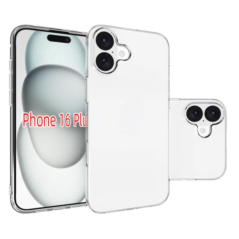 iPhone 16 Plus vékony TPU szilikon hátlap,Átlátszó (TPU-IPH16P-TP)