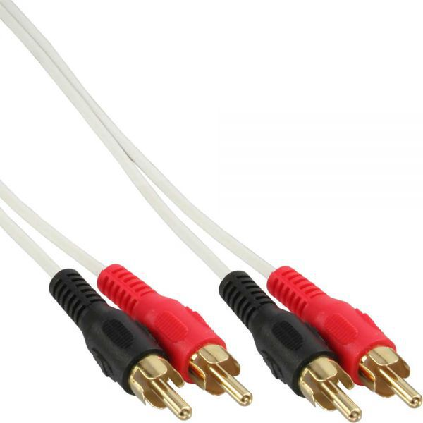 InLine 89933Y audio kábel 10 m 2 x RCA Biela
