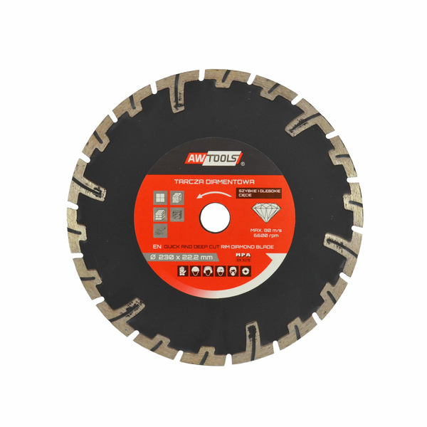 AWTools AWTOOLS TARCZA DIAMENTOWA 300x32 / SEGMENTOWA GŁĘBOKIE CIĘCIE