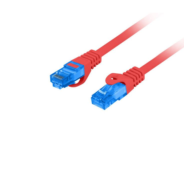 Patchcord S/FTP 6a Lanberg RJ45 / RJ45 1 m červený