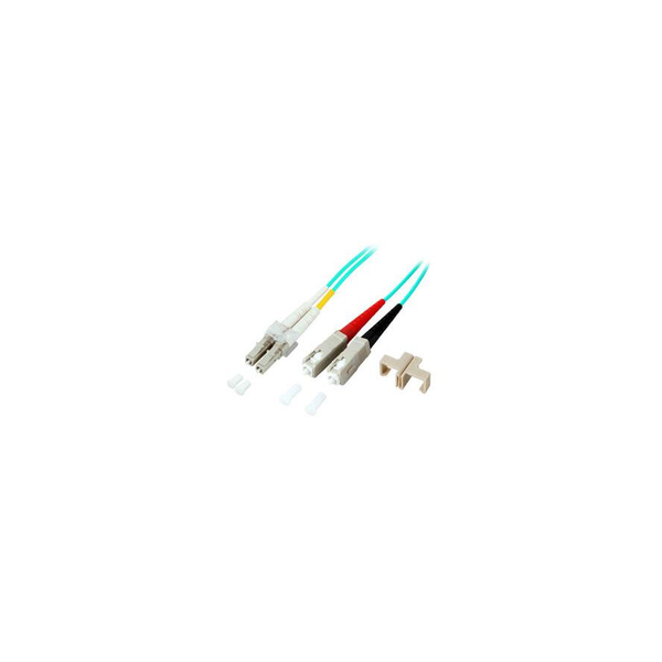 EFB Duplex Jumper LC-SC 50/125, OM3, LSZH, aqua, 2.0mm, 3m