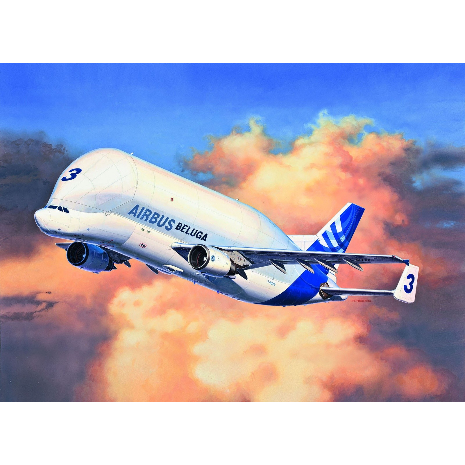 Revell Beluga Plan Airbus A300-600ST repülőgép műanyag makett (1:144) (03817)