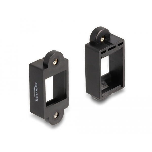 DELOCK Keystone Halterung für Einbau mit Schraubanschluss sw