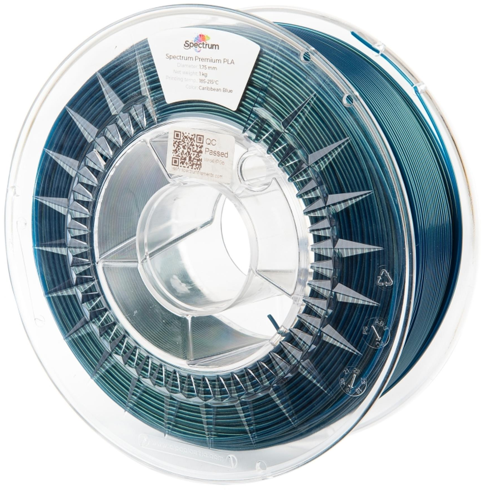 Spectrum 3D nyomtatószál, Premium PLA, 1,75 mm, Carribean Blue, 1 kg (80275)