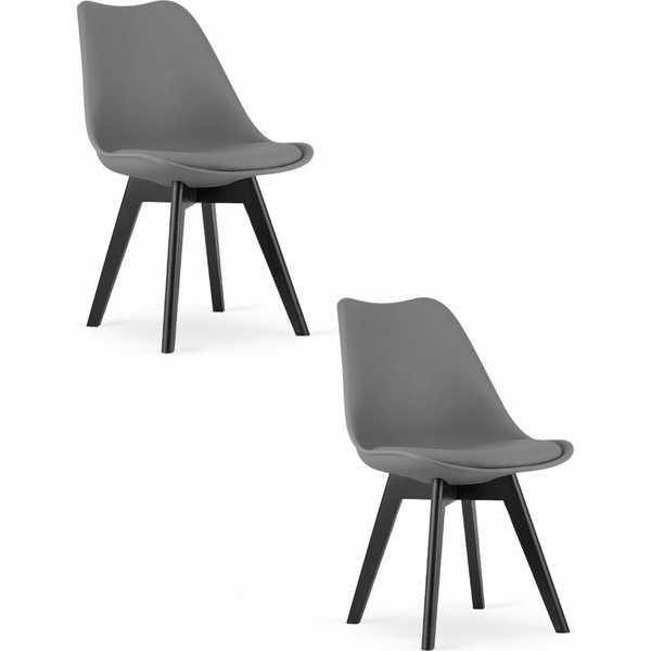 Stol MARK - grafit / črne noge x 2