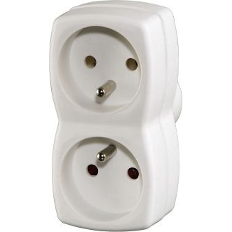 Hama Adapter gniazdo sieciowe 2 wejścia (440477900000)