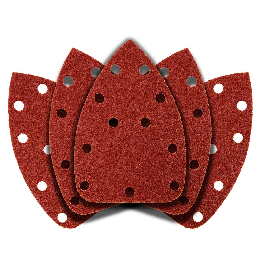 Graphite Csiszolópapír deltacsiszolóhoz, tépőzáras, 11 lyukas 140 x 140 x 80 mm, K40, 5 db (54H009) (54H009)