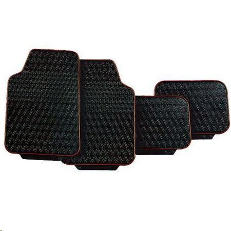 Homasita 56CM755 Gumiszőnyeg szett, fekete színű, piros szegéllyel