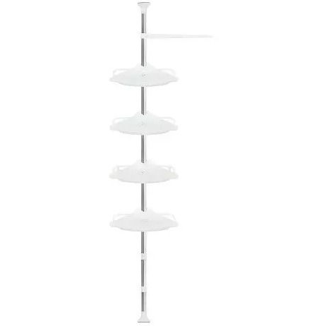 Ruhhy Telescopic corner shelf for shower 23369 white (00023369)