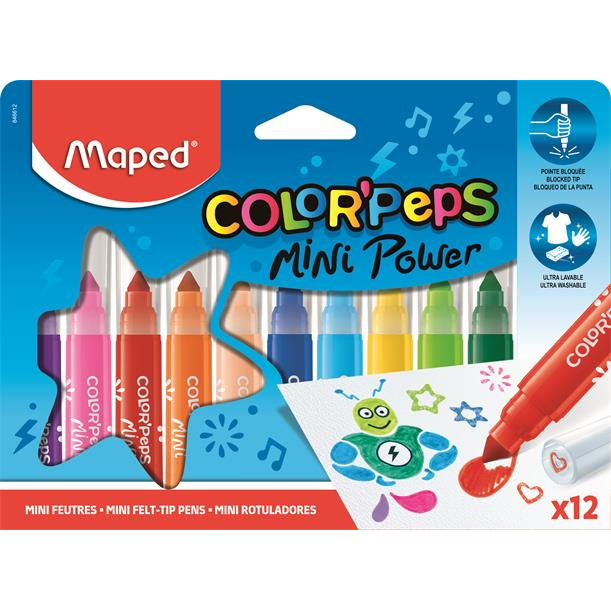 Maped Color'Peps Mini Power 0,5mm Filctoll készlet - 12 különböző szín (12 db) (846612)