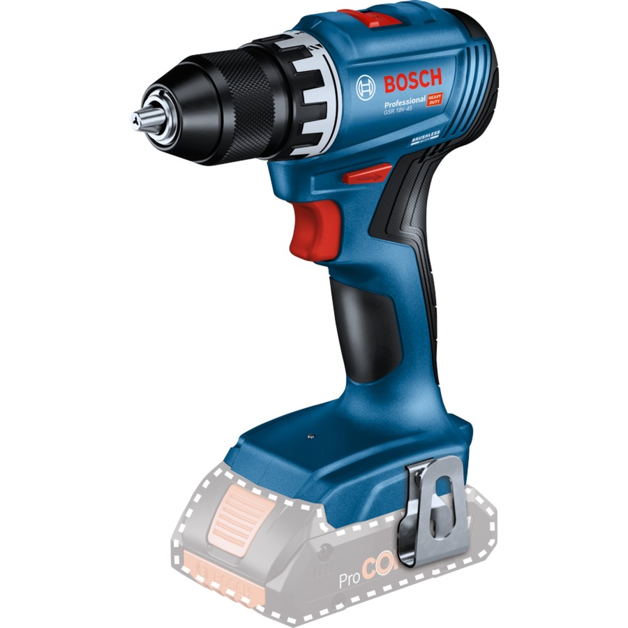 Bosch GSR 18V-45 Professional 500 RPM Kulcsnélküli 900 g Fekete, Kék (06019K3200)