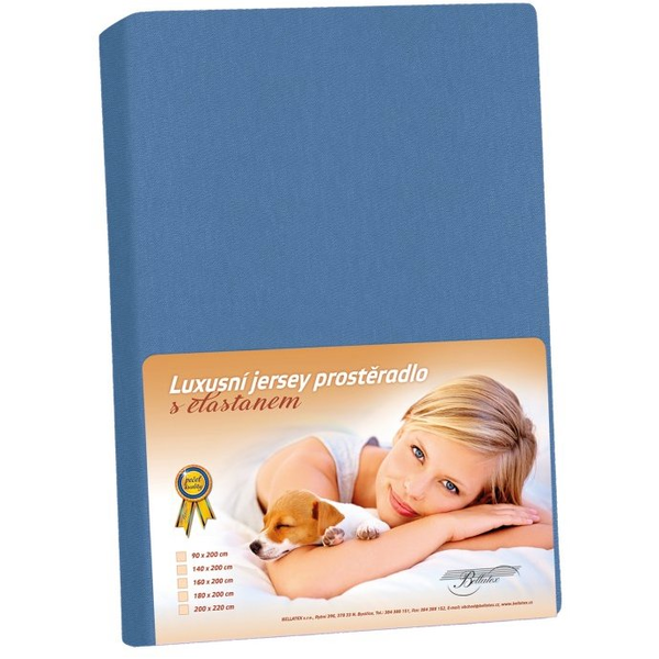 BELLATEX KL3 Jersey s elastanem 160 × 200 cm 326 tmavě modré