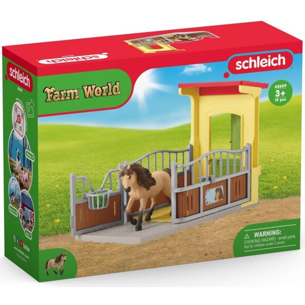 TM Toys Schleich Istállóállás izlandi póni ménnel (42609) (SLH42609)