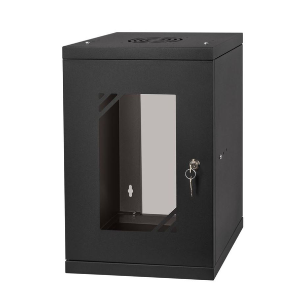 Стенен шкаф, Stalflex, метал, 9U 10", 300 мм, RC10-9U-300GB, черен