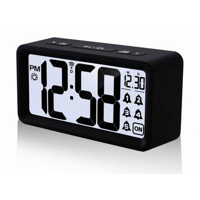 Techno Line WT496 Rádiójel vezérlésű Ébresztőóra Fekete Riasztási idők 5 (WT496)