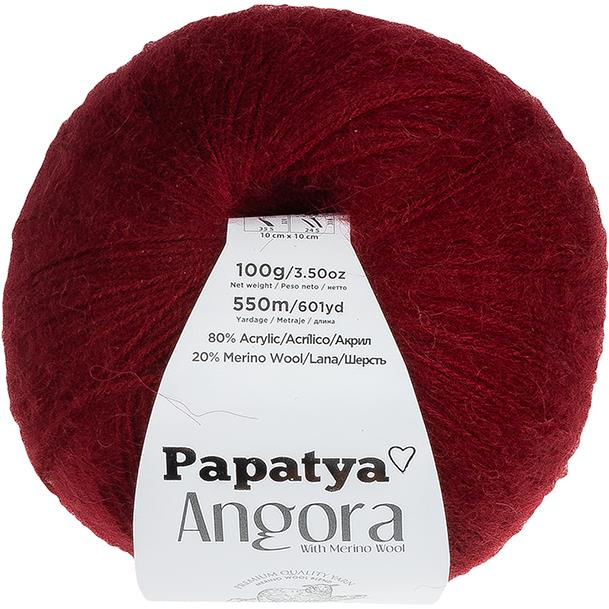BELLATEX Angora Merino Papatya 100 g - 3250 bordó (11770)