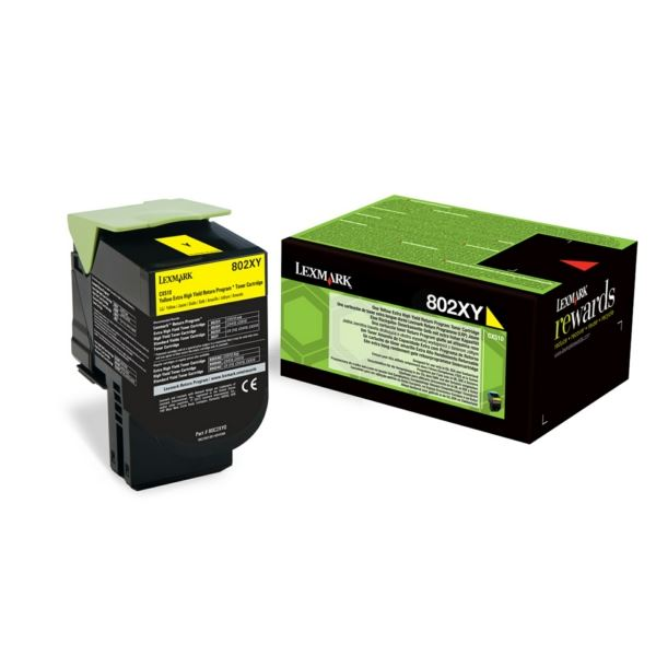Lexmark 802Y tonerpatron 1 stk Original Gul