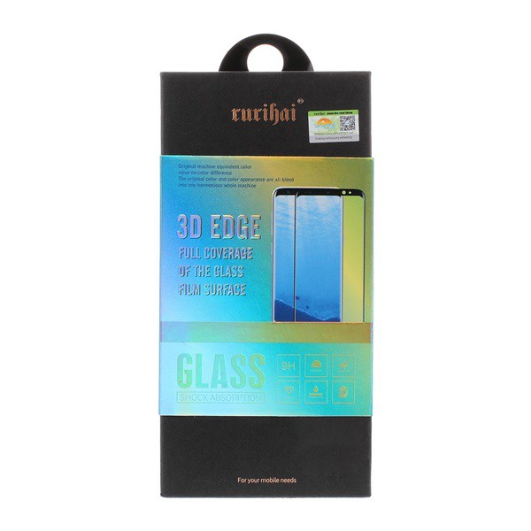 Стъклен филм за защита на екрана (3D пълно покритие, извит, устойчив на надраскване, 0,26 mm, 9H) ЧЕРЕН [Samsung Galaxy J6 (2018) J600F]