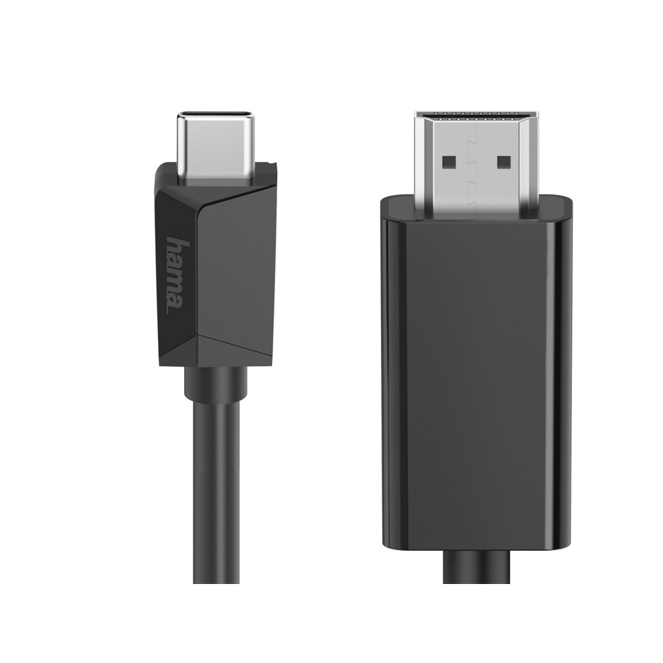 Hama 200719 USB-C apa - HDMI 2.0 apa Kábel 3m - Fekete (200719)