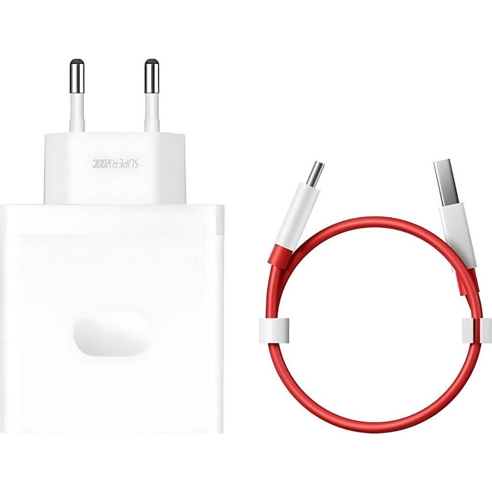 OnePlus USB-A + Type-C Hálózati Gyorstöltő Adapter 100W - Fehér / Piros ( )