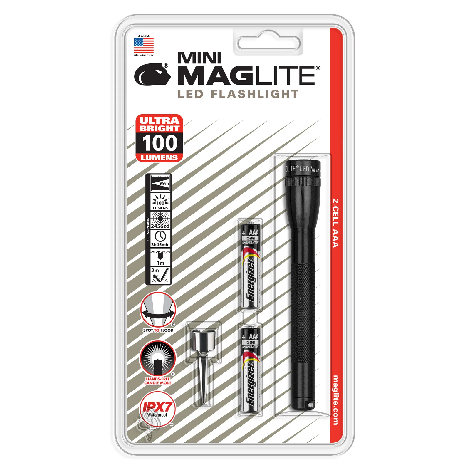 Maglite Mini-Mag LED AAA Mini Zsebkámpa - Fekete (SP32016)