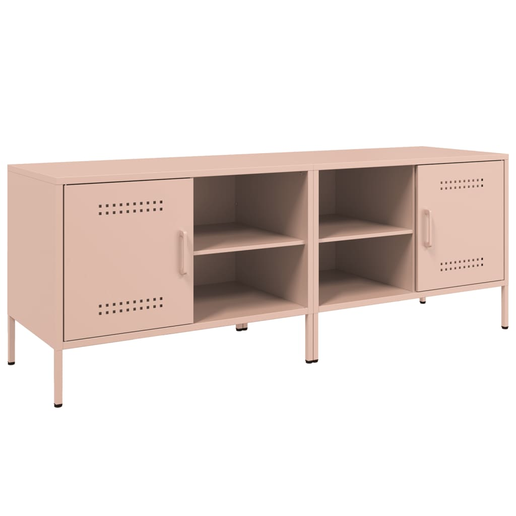 2 db rózsaszín acél TV-szekrény 68 x 39 x 50,5 cm (842997)