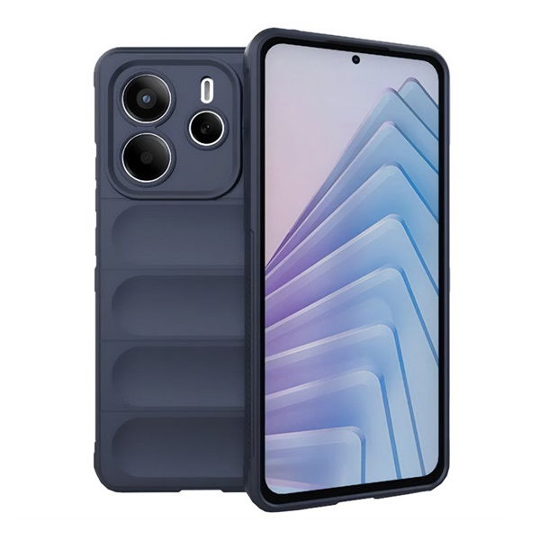 Szilikon telefonvédő (ütésállóság, kameravédő, 3D) SÖTÉTKÉK Xiaomi Redmi Note 14 5G "Gigapack csomagolás" (GP-166737)