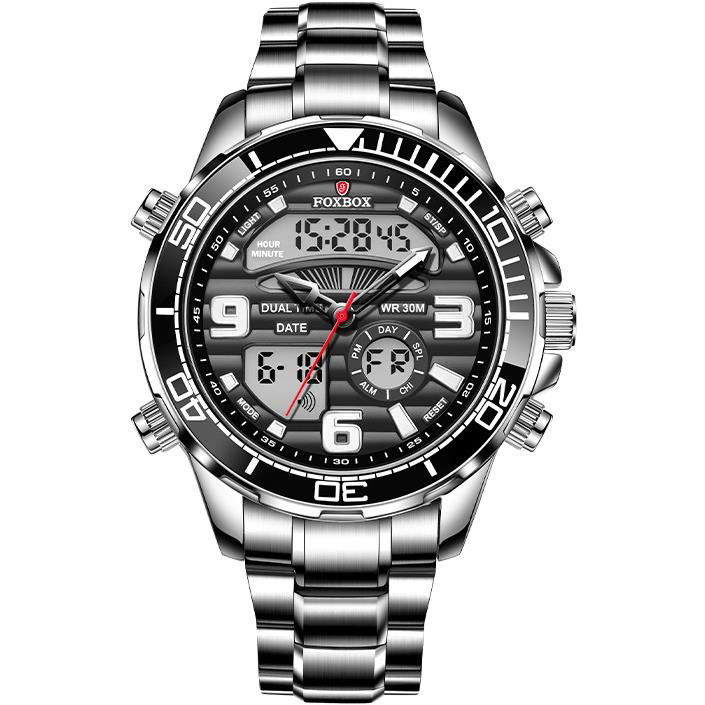 Lige Man digitális steel FB 0007 - fekete (19935)