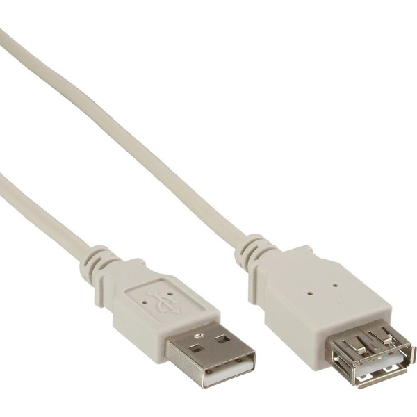 InLine 4043718076390 cavo USB USB 2.0 0,3 m USB A Grigio