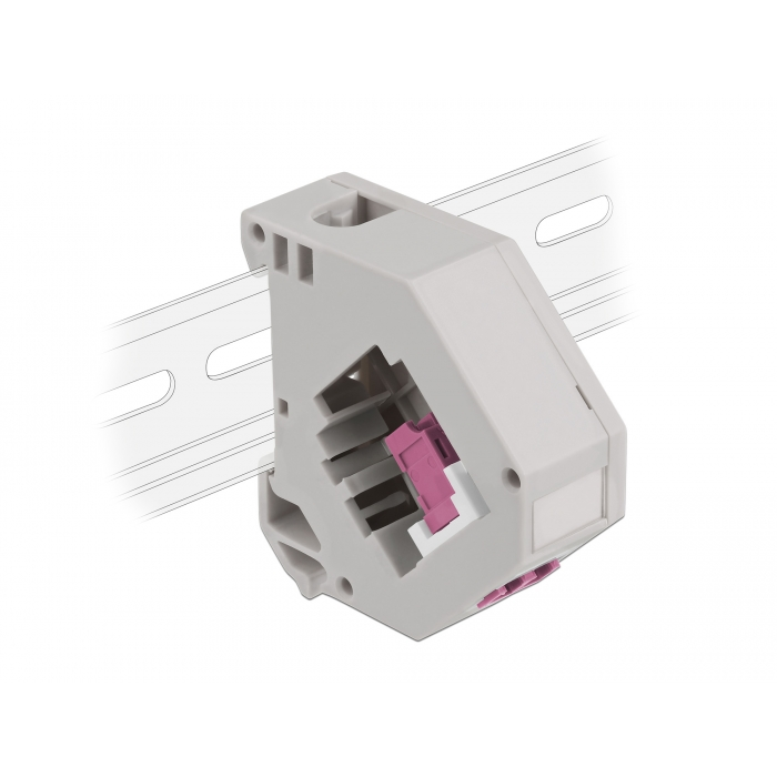 Delock Lila DIN sín adapter Keystone LC Duplex anyával (87195) (87195)