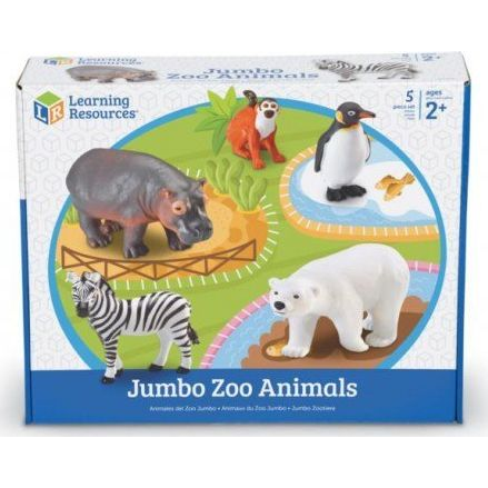 Learning Resources Jumbo Műanyag Állatfigurák: Állatkert - 2 Éves Kortól, Többszínű (404240)