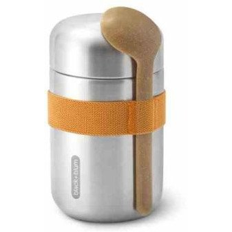 Black+Blum BAM dupla falú acél ételhordó doboz kanállal narancs