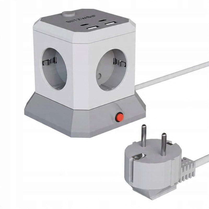 Power Outlet Extender BlitzWolf BW-EC1 4xAC 2xUSB-A 2xUSB-C (BW-EC1)